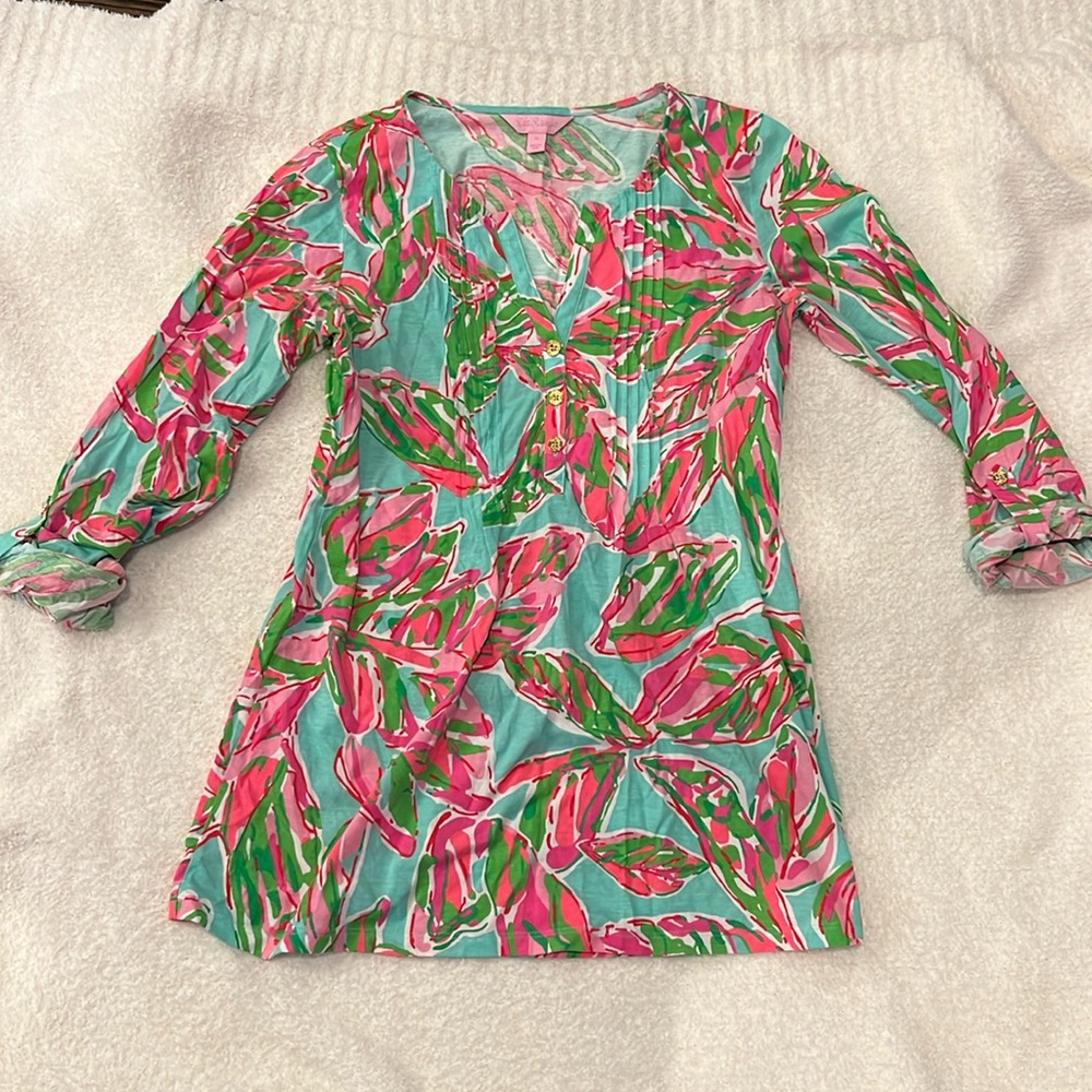 Lilly Pulitzer Palm 3/4 Sleeve Tee